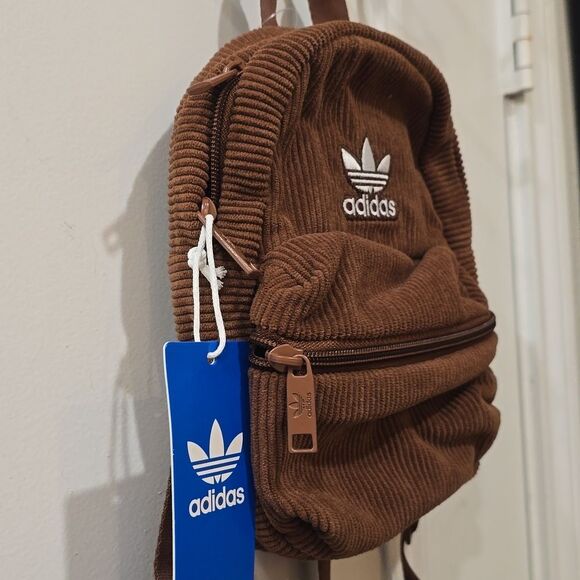Adidas Trefoil 2.0 Corduroy Mini Backpack- Preloved Brown - Picture 8 of 10